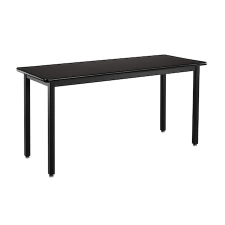 NPS Steel Fixed Height Heavy Duty Table, 30 X 60 X 30, HPL Top, Black Frame